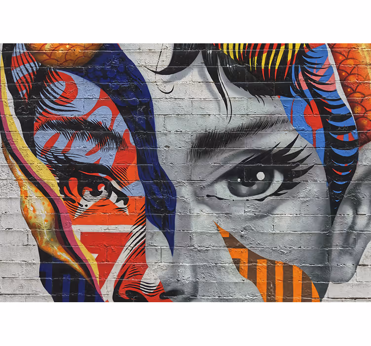 Audrey hepburn graffiti nástenná fototapeta mestské umenie - Tenstickers