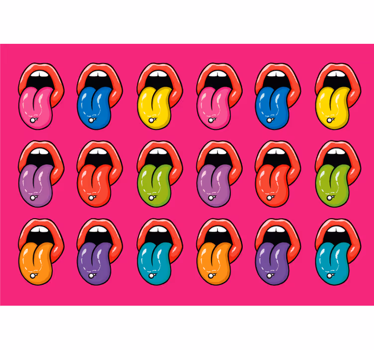 Mestské umenie fototapety farebné jazykové výrazy - Tenstickers