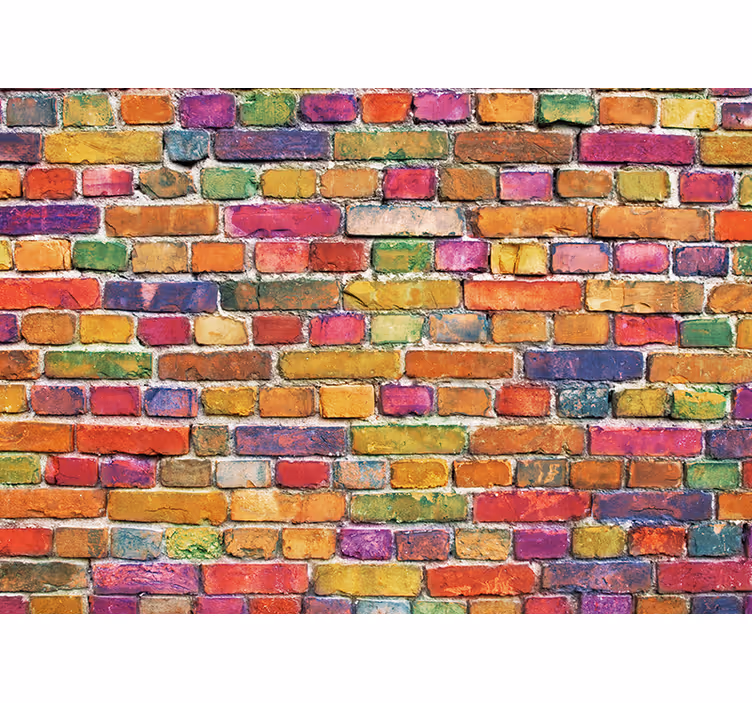 Mestské umenie fototapety farebný tehlový vzor - Tenstickers