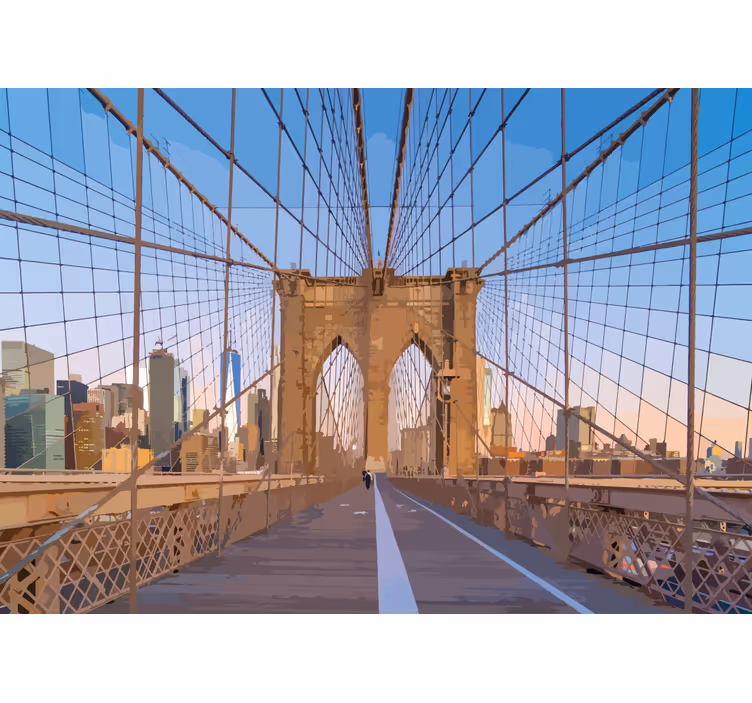 Fototapeta brooklynský most zhora perspektíva 3d - Tenstickers