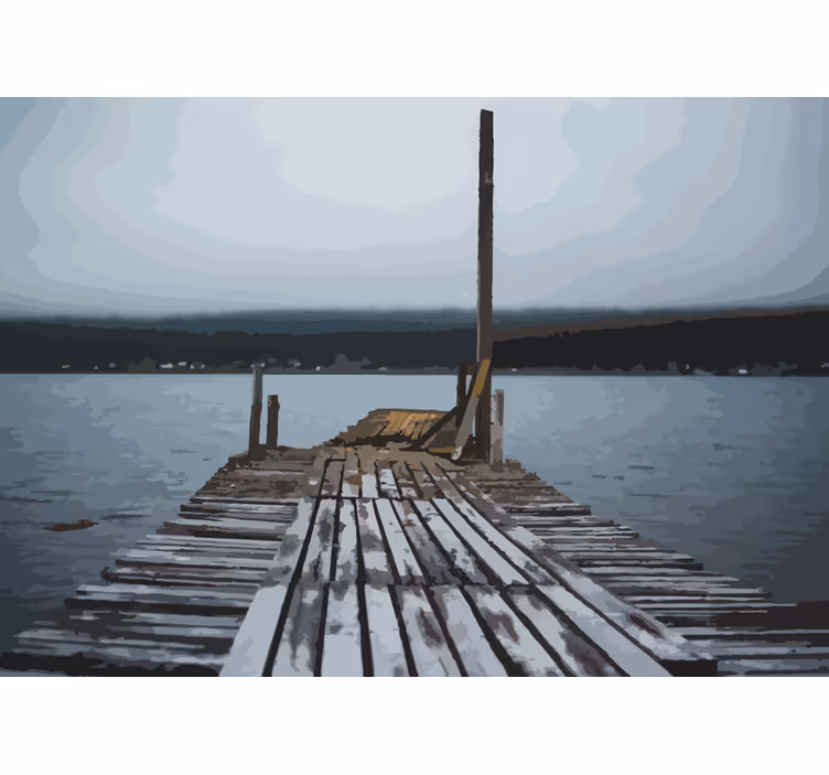 Krajinka fototapety pokojný prístav pri jazere - Tenstickers