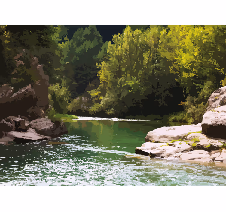 fototapety na stenu priroda pokojná vodná krajina - Tenstickers