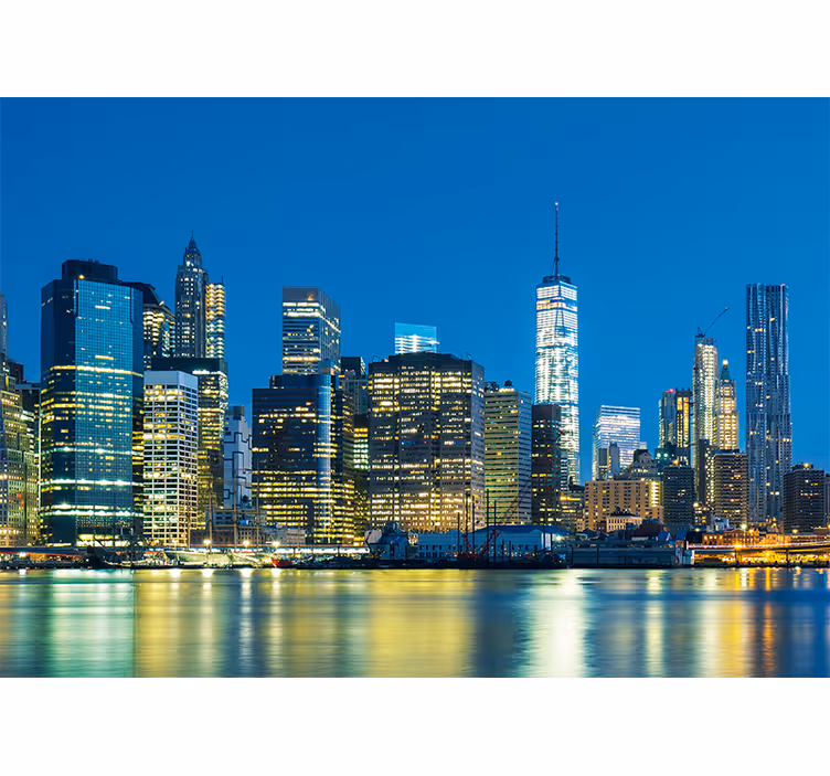Fototapeta new york nočná panoráma nyc - Tenstickers