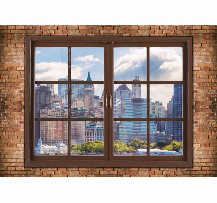 Priehľadné okno new york fototapeta - Tenstickers