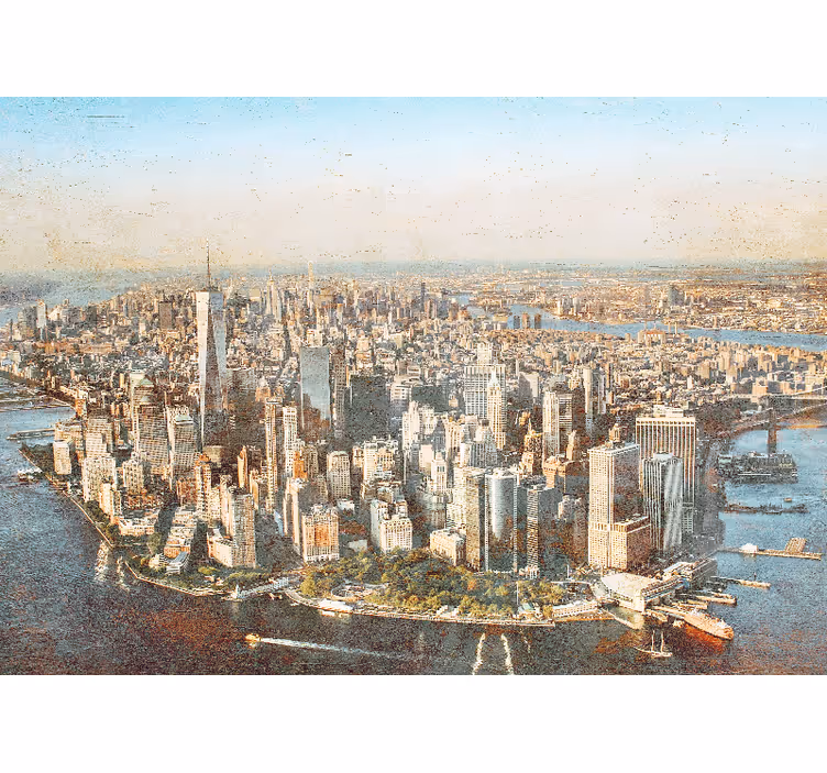 Fototapety na stenu mesta letecký pohľad na manhattan - Tenstickers