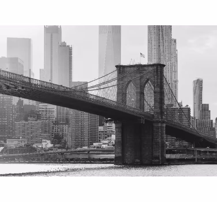 Fototapety na stenu mesta silueta brooklynského mosta - Tenstickers