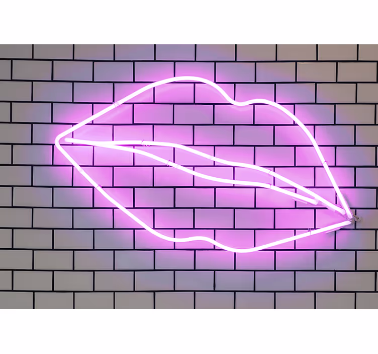 Fototapeta láska neonová forma pier - Tenstickers