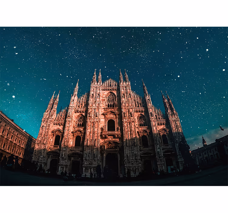 Fototapety madrid nočná scenéria milánskej katedrály - Tenstickers