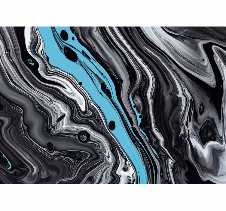 Abstraktné fototapety Čierny a aqua prúd - Tenstickers