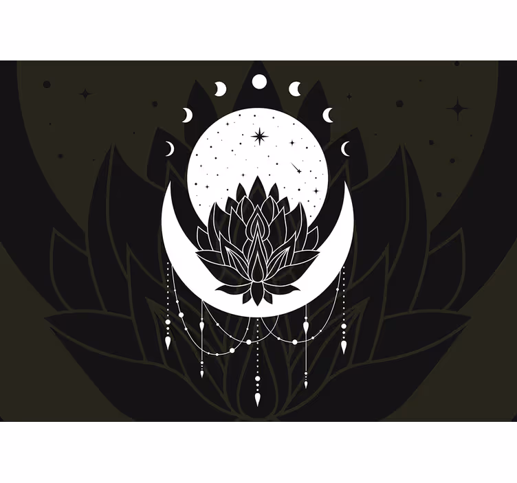 Fototapety mandala dizajn lotosovej luny - Tenstickers