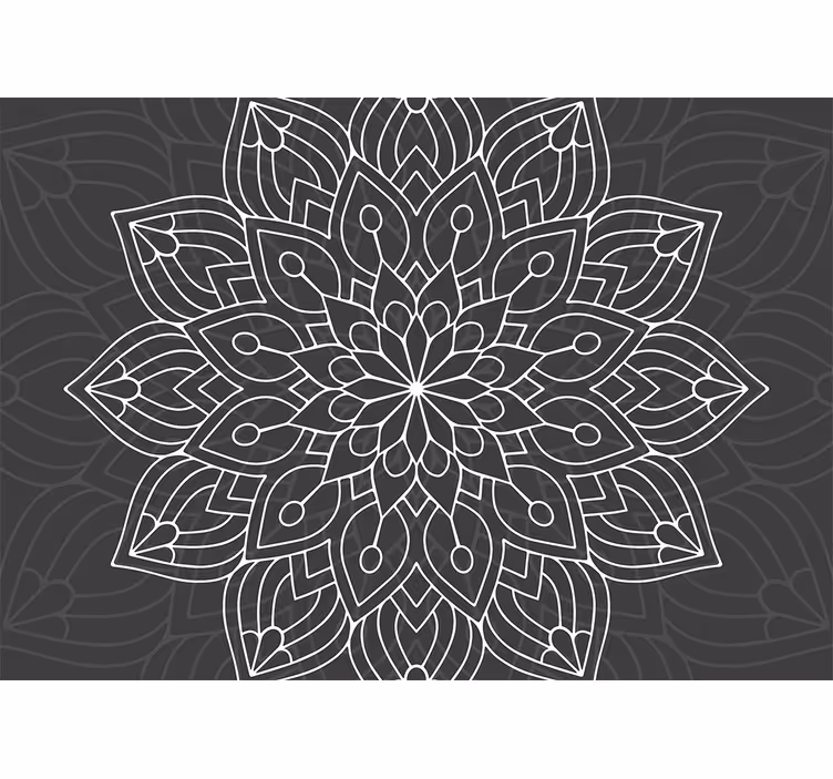 fototapety mandala zložitý kvetinový vzor - Tenstickers