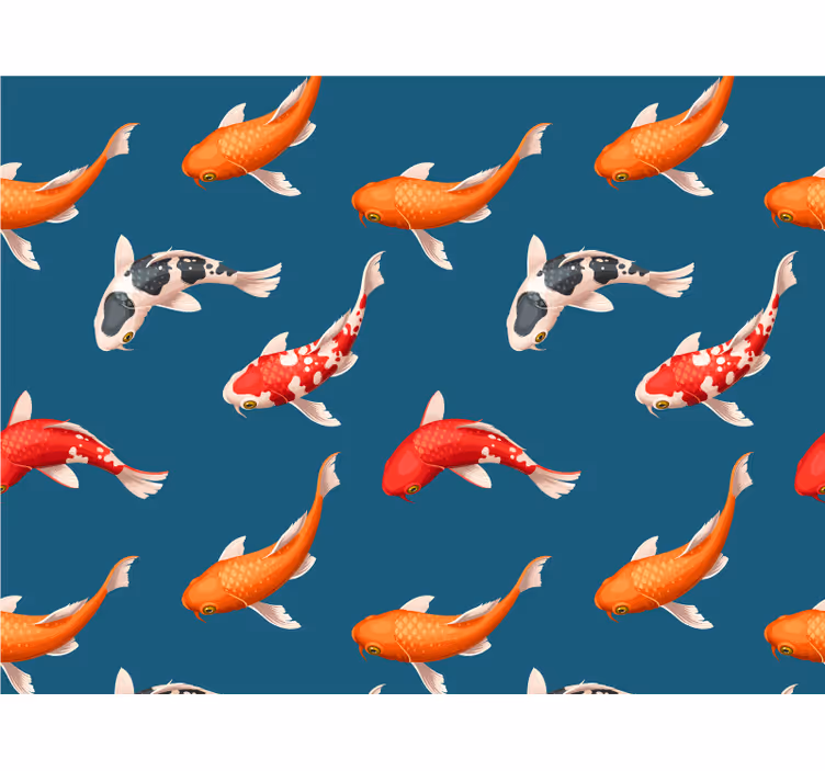 Fototapety so zvieratami farebné koi ryby - Tenstickers