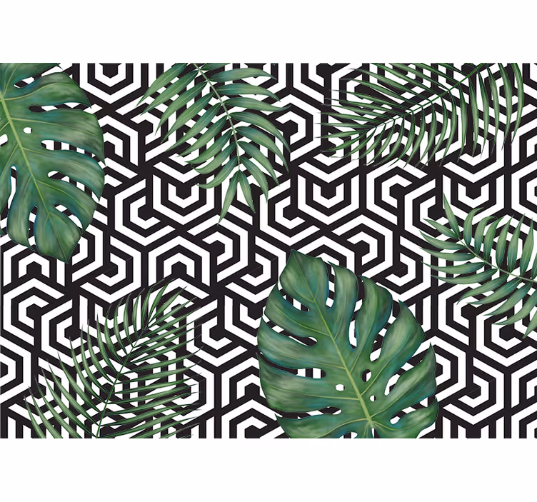 Rôzne fototapety textúry a vzory geometrický listový vzor - Tenstickers