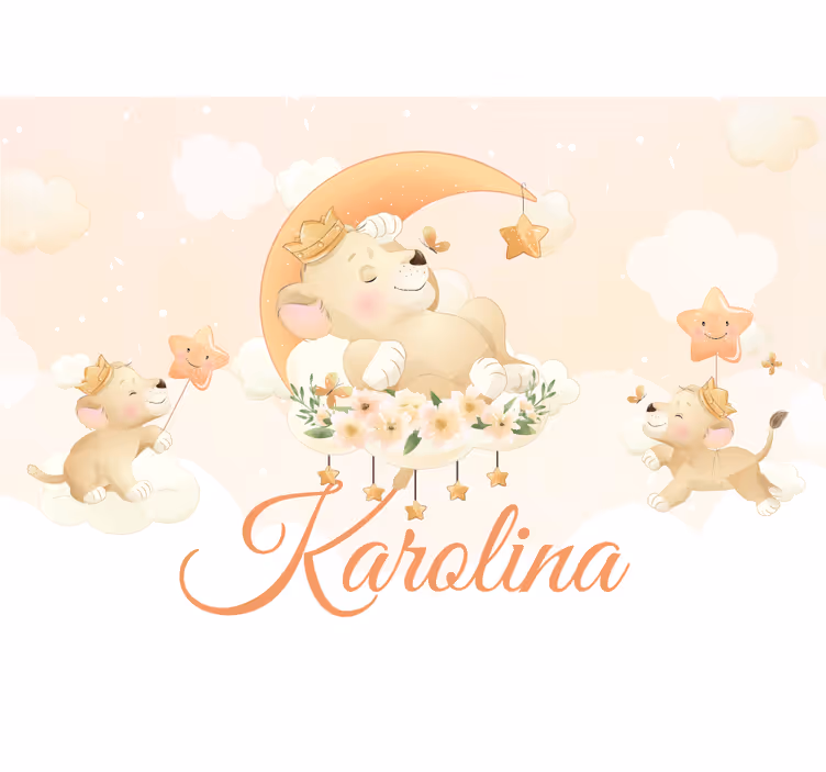Fototapety so zvieratami snívajúca scéna leva - Tenstickers