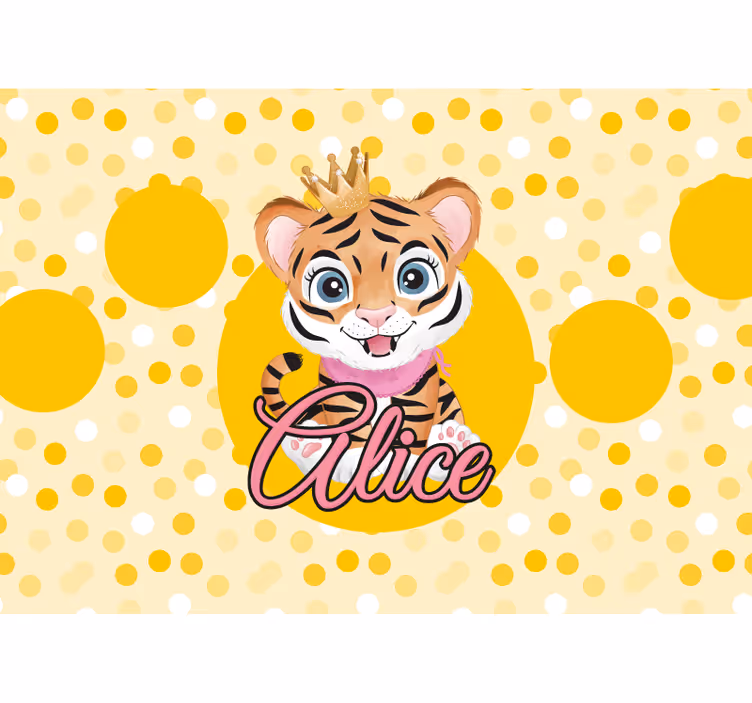 Fototapety so zvieratami roztomilý tiger postava - Tenstickers