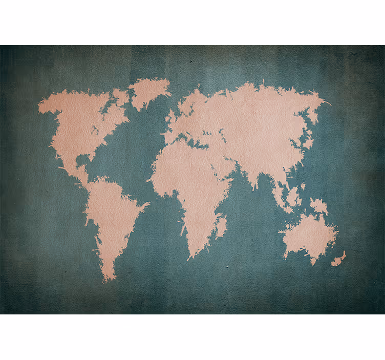 Fototapety mapa sveta globálny kontúr sveta - Tenstickers