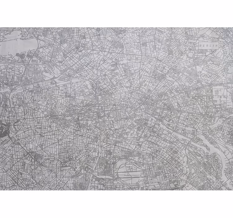 Berlín fototapeta podrobná mapa berlína - Tenstickers