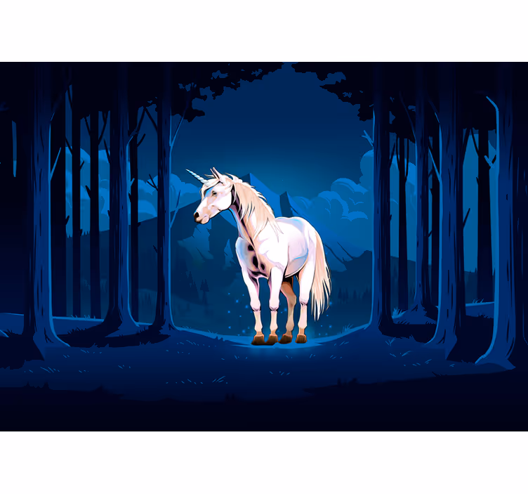 Fototapety fantasy majestátna scéna jednorožca - Tenstickers