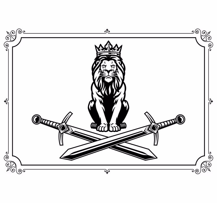 Fototapeta lev majestátna ikona leva - Tenstickers