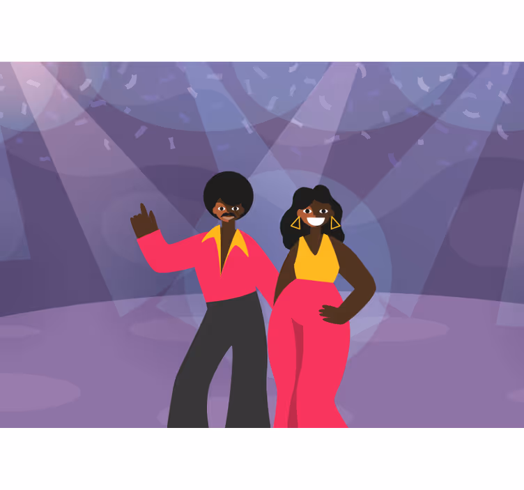 Hudobne fototapety disco tanečný pár - Tenstickers