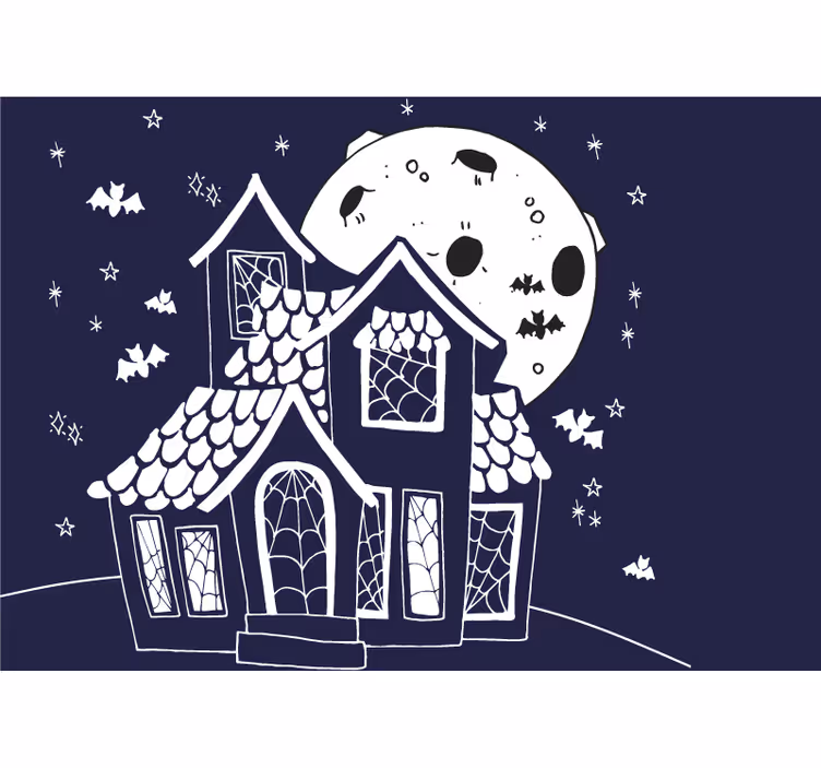 Fototapety halloween strašidelný dom - Tenstickers