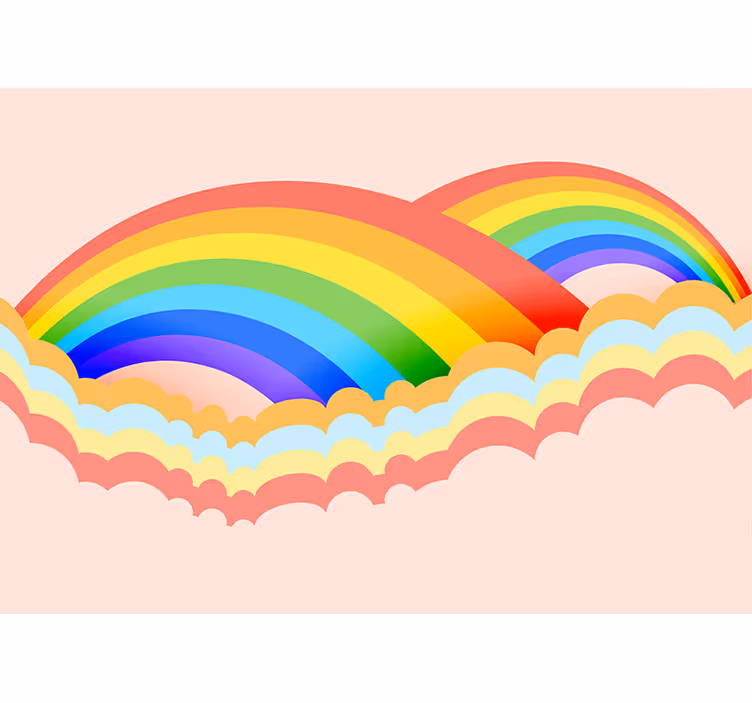 Fototapety citaty farebné dúhové vlny - Tenstickers
