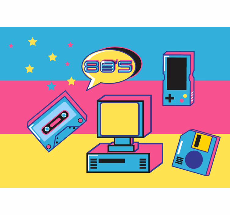 Mestské umenie fototapety retro herné prvky - Tenstickers