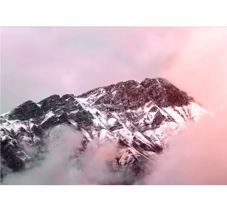 Fototapety hory zasnežený vrchol hory - Tenstickers