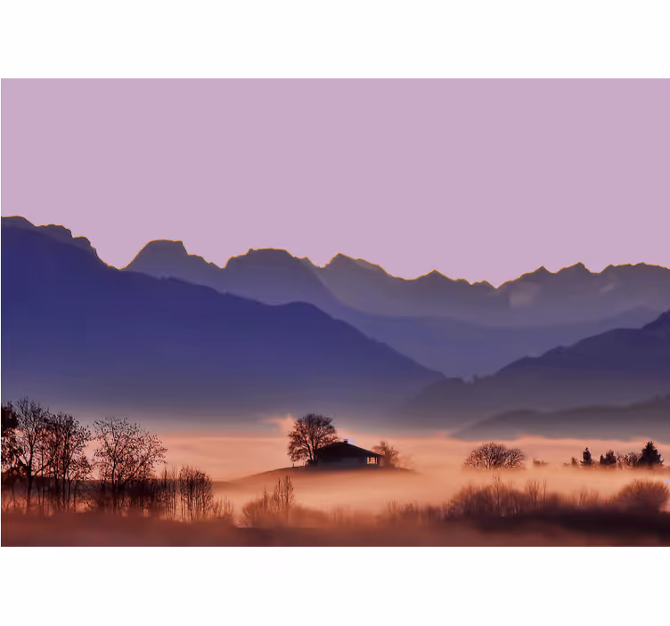 Krajinka fototapety pokojná horská krajina - Tenstickers