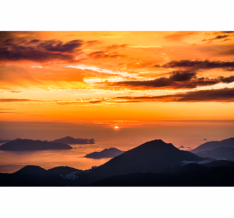 Krajinka fototapety západ slnka nad oceánom - Tenstickers
