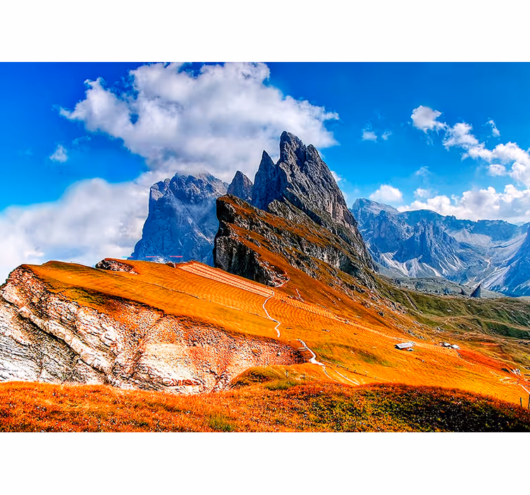 Krajinka fototapety panoráma horských vrcholov - Tenstickers