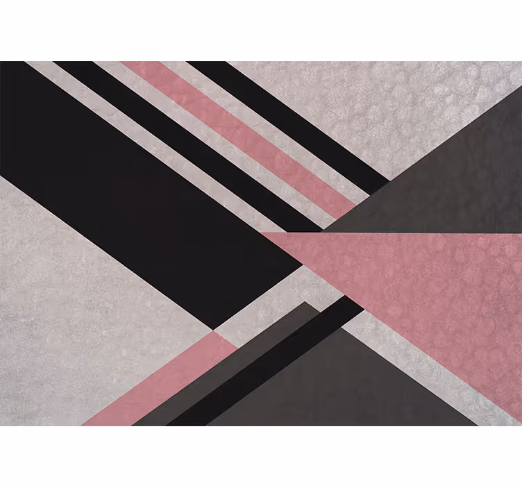 Moderný geometrický vzor s ružovými nástennými maľbami - Tenstickers