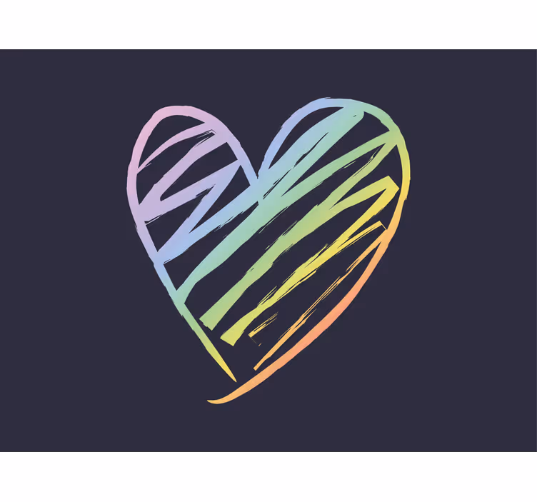 Fototapeta láska dúhové srdce design - Tenstickers