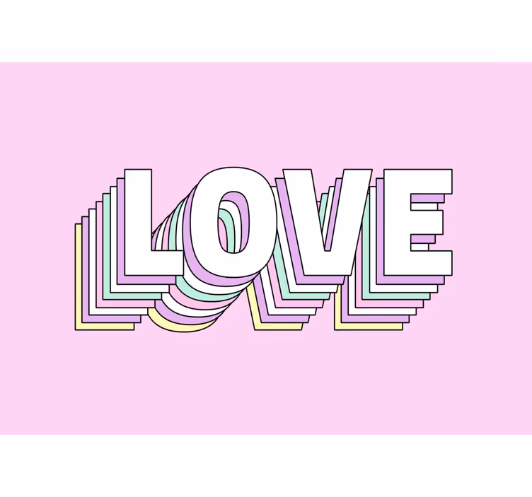 Fototapeta láska štýlová typografia lásky - Tenstickers