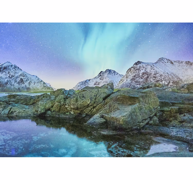 Fototapeta polárna žiara a šťuka do obývačky - Tenstickers