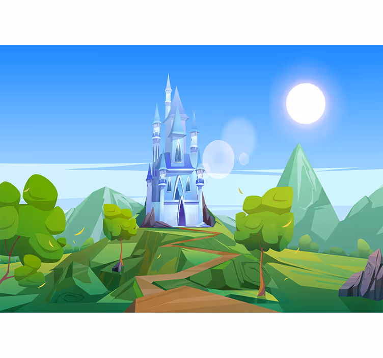 Fototapety fantasy očarujúca krajina zámku - Tenstickers