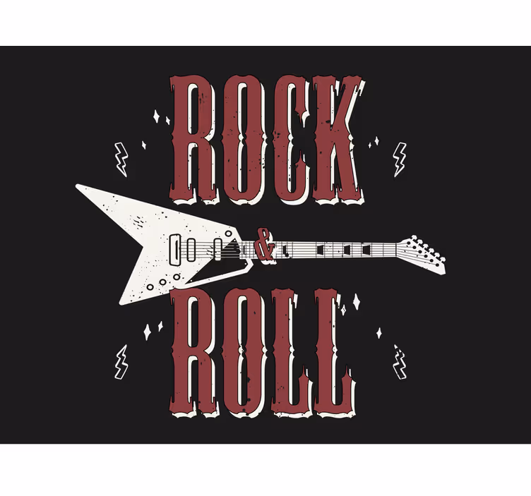 Nástenné fototapeta v štýle rock n 'roll s gitarovým dizajnom - Tenstickers