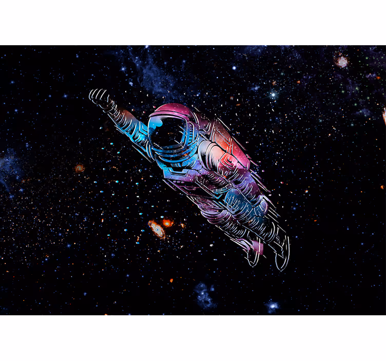 fototapety vesmír odvážny astronaut - Tenstickers