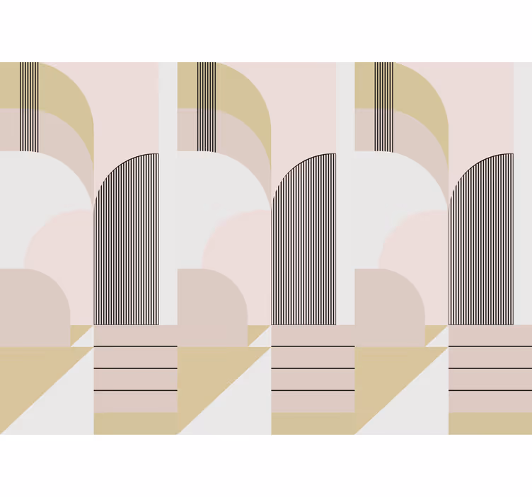 Moderne fototapety geometrické oblúkové vzory - Tenstickers