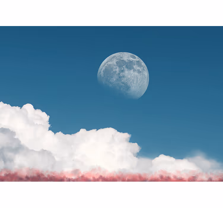 Obloha fototapeta lunárny pohľad na oblak - Tenstickers