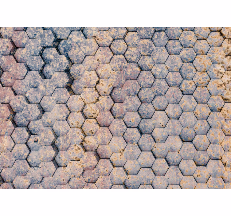 Fototapeta textura hexagonálny kamenný vzor - Tenstickers