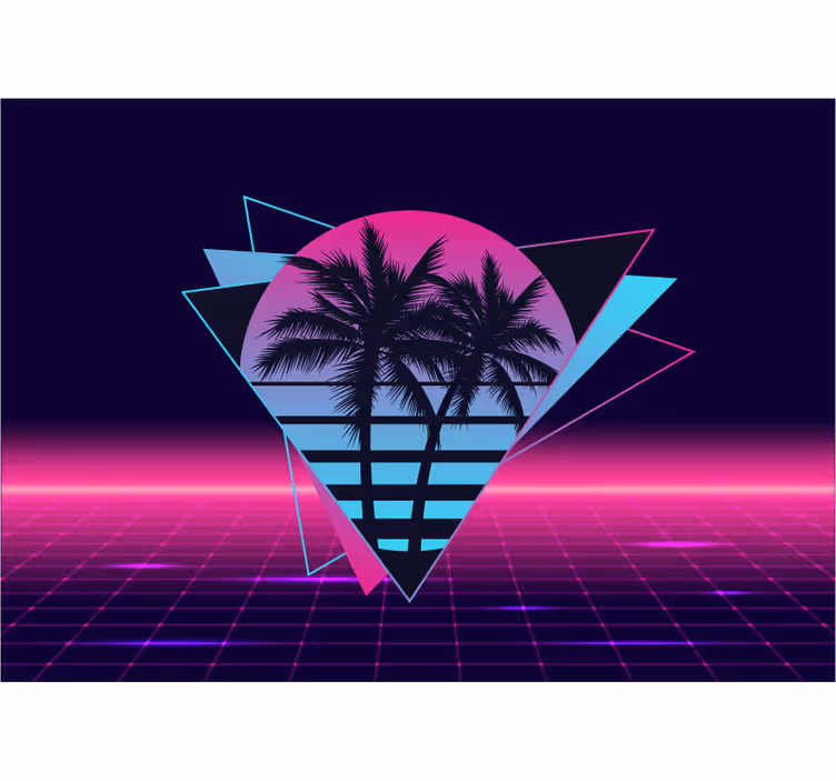 Fototapety citaty retro palm geometria - Tenstickers