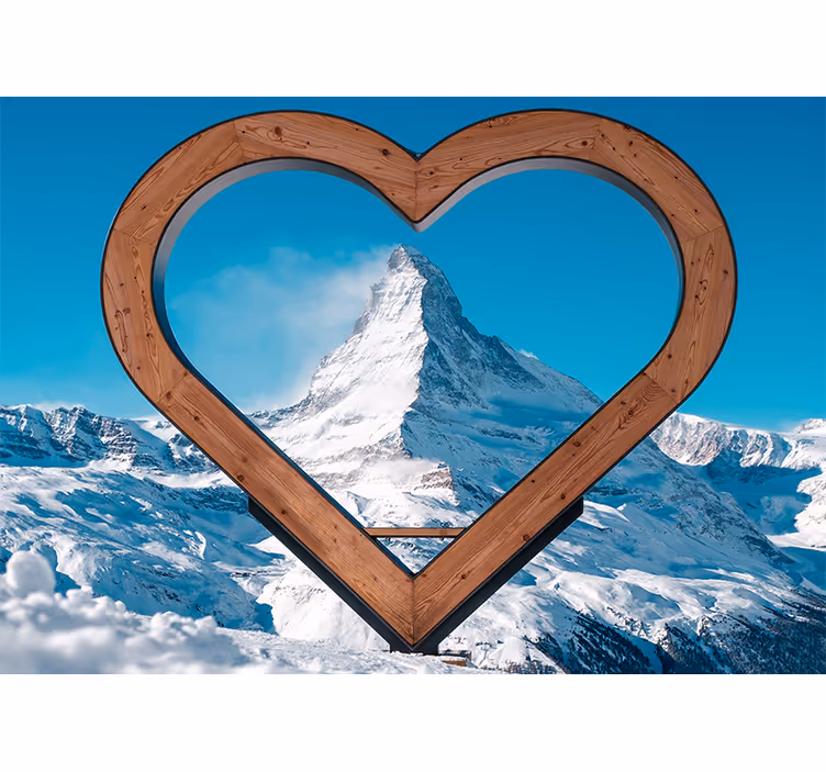 Fototapeta láska pohľad na srdcovú horu - Tenstickers