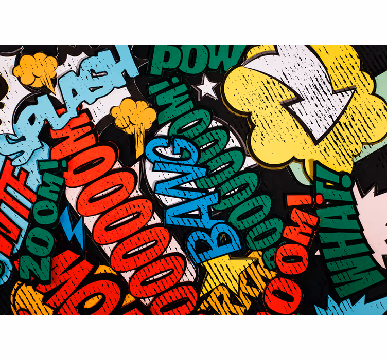 Retro nástenná fototapeta s komiksovým dizajnom - Tenstickers