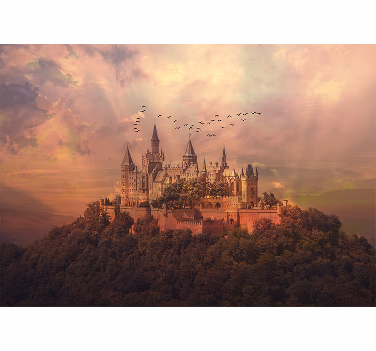 Fototapety fantasy majestátna krajina s hradom - Tenstickers