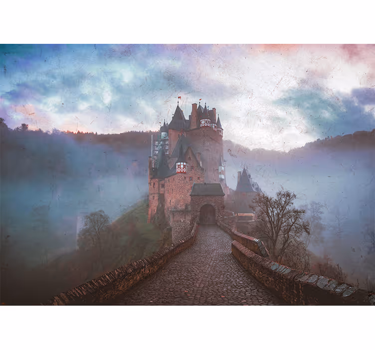 Fototapety na stenu mesta mystický hrad v krajine - Tenstickers