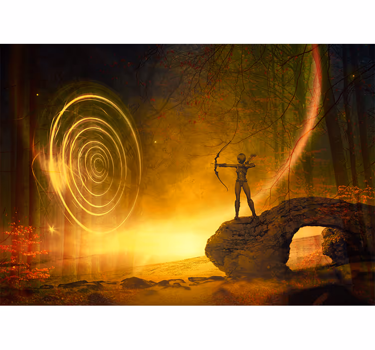 Mystická fantázia krajina fantasy nástenná fototapeta - Tenstickers