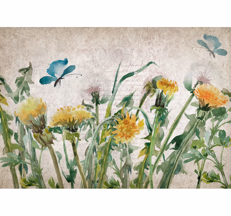 Fototapeta púpavy v štýle shabby chic - Tenstickers
