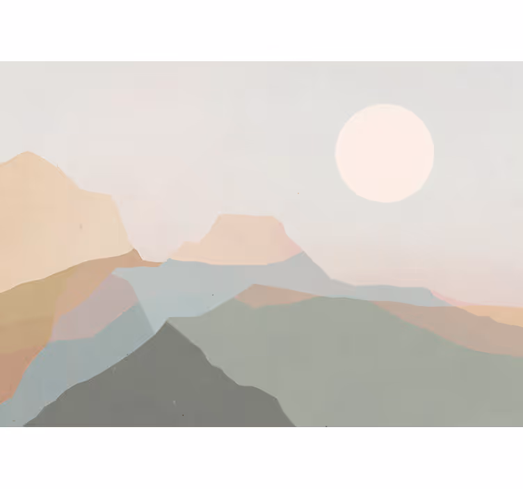 Krajinka fototapety pohľad na hory za súmraku - Tenstickers