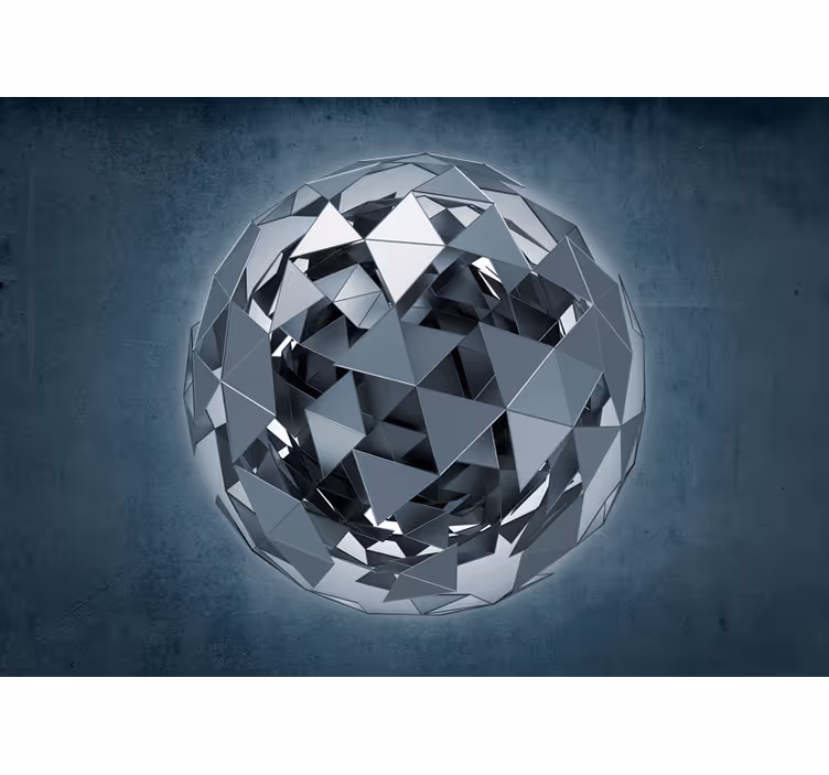 Abstraktné fototapety geometrická guľová socha - Tenstickers